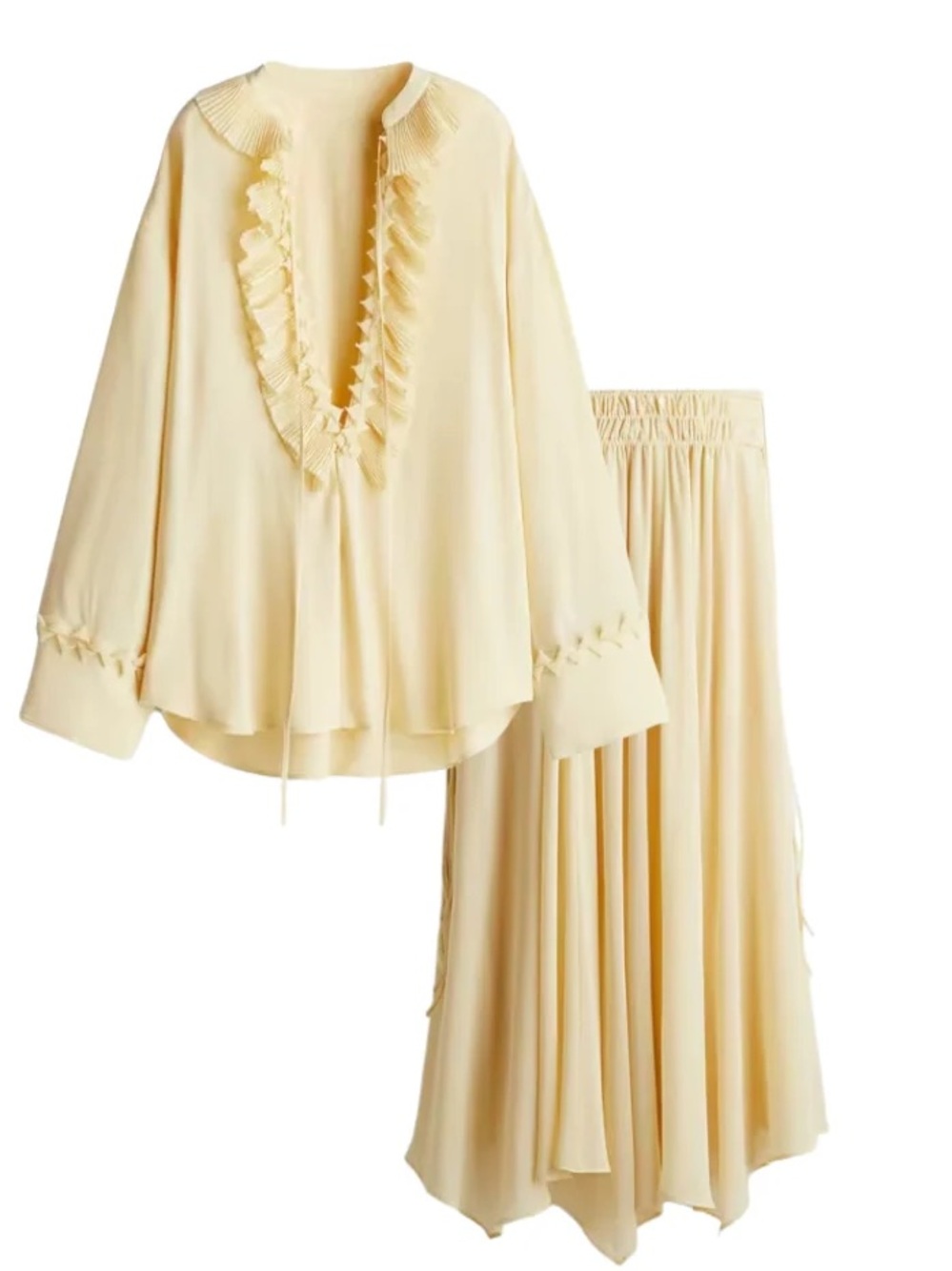 VIRAL H&M Butter Yellow Set (skirt + top)